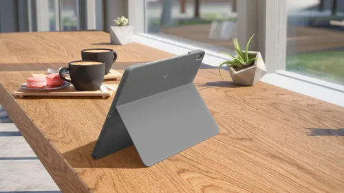 Logitech Combo Touch iPad Air 11 (M2/2024)/iPad Air 11 (M3/2025) - Verbindungsmöglichkeiten: Smart Connector - Tastaturlayout: QWERTZ (CH) - Kompatible Hersteller: Apple - Bildschirmdiagonale: 11  - Detailfarbe: Grau - Tablet Kompatibilität: iPad Air 11 (