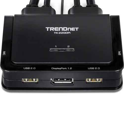 TRENDnet KVM Switch 2-Port Kit 4K DisplayPort