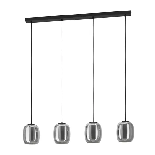 EGLO Leuchten Pendelleuchte CIAMPINO schwarz exkl. E27 4x28W - Betriebsart: Netzbetrieb - Lampensockel: E27 - Farbtemperatur Kelvin: Je nach Leuchtmittel - Gesamtleistung: 112 W - Farbwiedergabeindex CRI: 0 - Dimmbar: nicht dimmbar