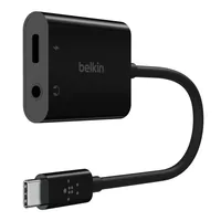 Belkin Adapter RockStar 3.5mm Audio + USB-C Charge Schwarz - Zubehörtyp Mobiltelefone: Adapter - Detailfarbe: Schwarz