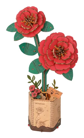 RoboTime Bausatz Red Camellia 113-teilig - Modell Art: Dekoration