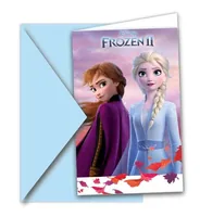 Amscan Geburtstagskarte Disney Frozen 6 Stück - Motiv: Frozen - Papierformat: 9 x 14 cm - Verpackungseinheit: 1 Stück - Inkl. Couvert: Ja - Anlass: Einladung