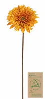 Botanic-Haus Kunstblume Gerbera, Orange-Gelb, 63 cm - Produkttyp: Schnittblumen und Zweige - Detailfarbe: Gelb - Orange - Detailmaterial: Recycled Kunststoff - Grundmaterial: Kunststoff