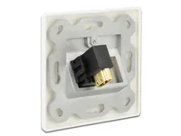 Delock Keystone-Modul HDMI Typ-A, 90°, SW 90° gewinkelt - Modultyp: Keystone - Anschluss Front: Buchse HDMI - Anschluss Rück: Buchse HDMI - Medientyp: Video - Schirmung: Ja - Verpackungseinheit: 1 Stück