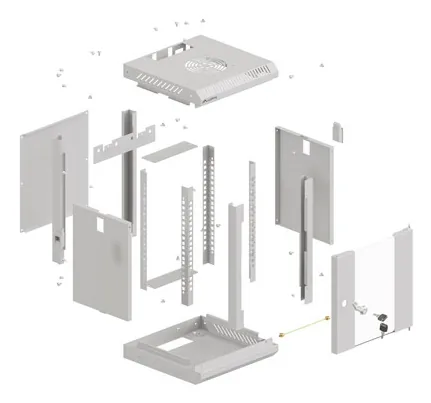 Lanberg WF11-3309-10S rack cabinet 9U Wall mounted rack Grey