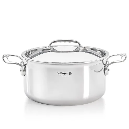 De Buyer Affinity Bratentopf Edelstahl mit Deckel 28 cm