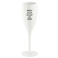 Koziol Sektglas Freu dich nicht 100 ml, 1 Stück, Weiss - Material: Kunststoff - Glas Typ: Sektglas - Detailfarbe: Weiss - Höhe: 19.1 cm - Volumen: 100 ml