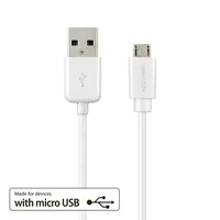deleyCON USB 2.0-Kabel  USB A - Micro-USB B 0.15 m - Kabeltyp: Anschlusskabel - Detailfarbe: Weiss - USB Standard: 2.0 (480 Mbps) - Länge: 0.15 m - USB Anschluss 2 (Endgerät): Micro-USB B - Geschlecht Anschluss 2 (Endgerät): Male (Stecker)