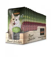 Leonardo Cat Food Nassfutter Wild & Heidelbeeren, 85 g - Tierbedürfnis: Haut & Fell - Geschmacksrichtung: Wild - Zertifikate: Keine Zertifizierung - Fleischsorte: Wild - Packungsgrösse: 85 g - Futtereigenschaft: Getreidefrei - Ohne künstliche Zusätze - Gl