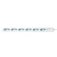 Logilink Steckdosenleiste 6-fach, 1,5m für Eurostecker, weiß