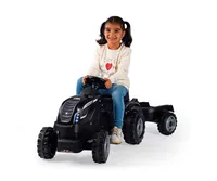 Smoby Traktor Farmer XL Schwarz - Fahrzeugtyp: Traktor - Altersempfehlung ab: 3 Jahren - Ausstattung: Anhänger - Detailfarbe: Schwarz - Material: Kunststoff