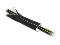 DeLOCK Cable sleeve neoprene flexible with hook-and-loop fastener 1.5 m x 135 mm black / white