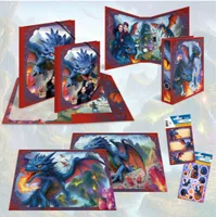 HERMA Zeichenmappe A4 Dragon 1 Stück - Typ: Zeichenmappe - Ausstattung: Einschlagklappen - Gummiband - Inhaltsverzeichnis - Innendruck - Detailfarbe: Blau - Material: Karton