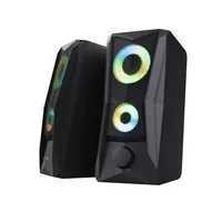 Trust PC-Lautsprecher GXT 606 JAVV RGB-Illuminated - Audiokanäle: Stereo - Detailfarbe: Schwarz - Schnittstellen: 3.5 mm Klinke - Ausstattung: Lautstärkeregler - LED-Beleuchtung