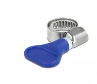 Delock Schlauchschellen-Set Edelstahl 400 SS 10-16 mm, Blau 5 Stück - Detailfarbe: Blau - Art: Schlauchschellen