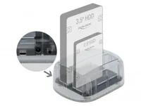 USB Type-C™ Dockingstation für 2 x SATA HDD / SSD transparent