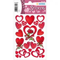 HERMA 3619 decorative sticker Paper Red Permanent 66 pc(s)