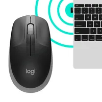 Logitech Mouse M190 Wireless FULL-SIZE grey für mittelgroße bis große Hände
