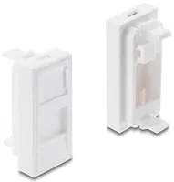 Easy 45 H-Modulblende für Keystone Modul 1 Port mit Staubschutzklappe 22,5 x 45 mm weiß