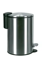 Kleine Wolke Treteimer Silence 3 l, Chrom - Fassungsvermögen: 3 l - Form: Oval - Material: Metall - Anzahl Behälter: 1 - Detailfarbe: Chrom