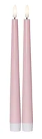 Star Trading LED-Stabkerzen Set Dinner Candy 2 pack, Warmweiss – Rosa - Betriebsart: Batteriebetrieb - Fernbedienung: Nein - Aussenanwendung: Nein - Höhe: 26 cm - Timerfunktion: Ja - Set: Ja