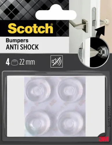 3M Schutzpuffer Anti Shock, Ø 22 mm, Transparent, 4er Pack - Detailfarbe: Transparent - Material: Gummi - Verpackungseinheit: 1 Stück - Oberfläche: Kunststoff - Produkttyp: Gumminoppen