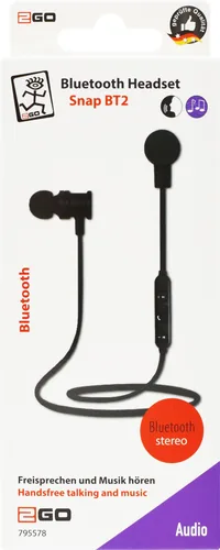 2GO Bluetooth Headset ""Snap BT2"" magnt. Stereo-Sport-Headset