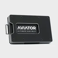 AVIATOR Wallet Slide - Münzfach: Ja - RFID-Schutz: Ja - Farbe: Schwarz Matt - Material: Aluminium - Verschluss: Clip