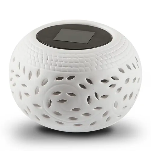 balthasar Solar Outdoor Bowl Weiss - Produkttyp: Windlicht - Betriebsart: Solarbetrieb - Dimmbar: nicht dimmbar - Lampensockel: LED - Lichtfarbe: Warmweiss (WW) - Timerfunktion: Nein