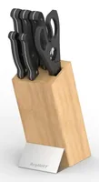 BergHOFF Messerblock-Set mit Messer Dina Pica 7-teilig Braun/Schwarz - Detailfarbe: Braun - Schwarz - Set: Ja - Bürsteneinsatz: Keine Angaben - Material: Holz - Stahl
