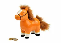 G. Wurm Spardose Pferd 16 x 17 x 7 cm - Breite: 16 cm - Höhe: 17 cm - Länge: 17 cm - Produkttyp Geschenke: Spardosen - Motiv: Hund