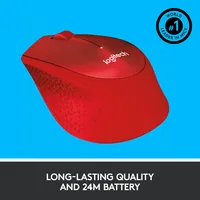 Logitech Wireless Mouse M330 silent plus red retail