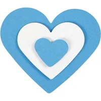 Creativ Company Motivstanzer Herzen 3 Stück - Durchmesser: 7.5 cm - 4.9 cm - 2.5 cm - Motiv: Herz