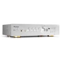 Audizio Stereo-Verstärker AD220A Silber - Radio Tuner: Kein Tuner - Detailfarbe: Silber - Audioausgänge: Subwoofer Pre-Out - Cinch - Bluetooth - Kopfhöreranschluss - Audioeingänge: Toslink - Digital koaxial - AUX - Cinch