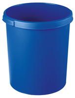 HAN Papierkorb Klassik 30 Liter, Blau - Fassungsvermögen: 30 l - Höhe: 41 cm - Anzahl Behälter: 1 - Material: Kunststoff - Detailfarbe: Blau - Form: Rund
