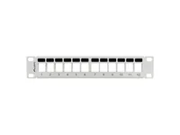 LANBERG 10 Patchpanel Blank 1U 12-Port Keystone Organizer g