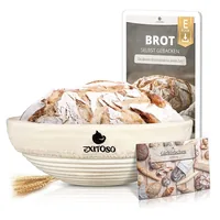 Exitoso 15792 bread basket Round Rattan Beige, White