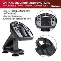 Nacon Faltbares Rad – schwarz [NSW2] - Verbindungsmöglichkeiten: Keine - Plattform: Nintendo Switch 2 - Controller Typ: Lenkrad - Detailfarbe: Grau - Schwarz