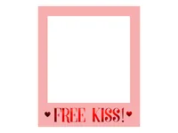 Partydeco Hochzeitsaccessoire Free Kiss 50 x 59.5 cm, Pink - Packungsgrösse: 1 Stück - Produkttyp: Partyaccessoire - Material: Karton - Detailfarbe: Pink - Motto: Hochzeit - Liebe
