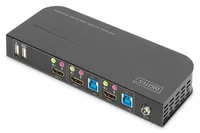 DIGITUS KVM-Switch, 2-Port, HDMI 4K, Metallgehäuse