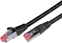 Wirewin Patchkabel RJ-45 - RJ-45, Cat 6, S/FTP, 0.5 m, Schwarz - Detailfarbe: Schwarz - Form: Rund - Verpackungseinheit: 1 Stück - Zusatzfunktionen: Längenaufdruck auf Stecker - Mit Klinkenschutz - Länge: 0.5 m - Produkttyp: Patchkabel