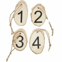 Creativ Company Adventskranz Zahlen 4 Stück - Material: Holz - Detailfarbe: Braun