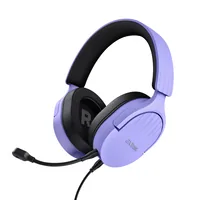 Trust Headset GXT 489P FAYZO Schwarz/Violett - Audiokanäle: Stereo - Surround-Sound: Nein - Detailfarbe: Violett - Schwarz - Plattform: Mac - PlayStation 5 - Mobile - PlayStation 4 - Xbox Series S - Xbox Series X - PC - Kopfhörer Trageform: Überkopfbügel 