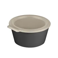 Koziol Schale Move Box mit Deckel 700 ml, Grau - Unterteilungsmöglichkeit: Nein - Material: Biozirkulärer Kunststoff - Detailfarbe: Grau - Set: Nein - Form: Rund