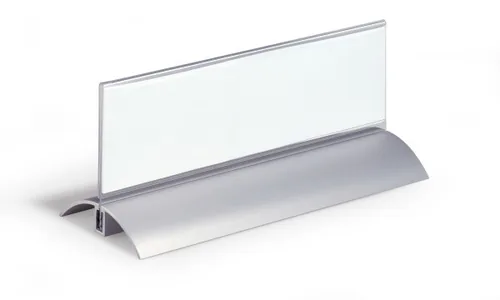 DURABLE Namensschild De Luxe 210 x 61 mm, 2 Stück - Detailfarbe: Transparent - Höhe: 61 mm - Material: Aluminium