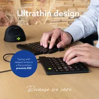 BREAK ERGONOMIC KEYBOARD QWERTY US BLACK WIRED