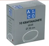 Alco Haftmagnet Ø 38 mm, 10 Stück, Mehrfarbig - Detailfarbe: Mehrfarbig - Verpackungseinheit: 10 Stück - Haftkraft: Normal haftend