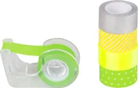 Heyda Washi Tape Neon Akzente Grün - Detailfarbe: Neongrün - Länge: 3 m - Set: Ja - Breite: 12 mm