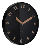 KARLSSON Wanduhr Amena 40 cm, Black - Uhrtyp: Analog - Betriebsart: Batteriebetrieb - Funksignal: Nein - Funktionen: Zeit - Form: Rund - Detailfarbe: Schwarz