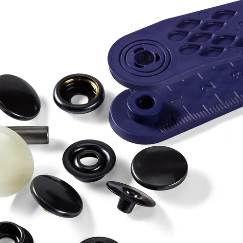 Prym Druckknöpfe Camping 15 mm, Nachfüllpack,10 Stück - Detailfarbe: Schwarz
